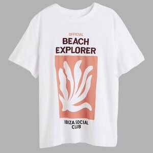 NWOT - H&M Printed T-Shirt Beach Explorer